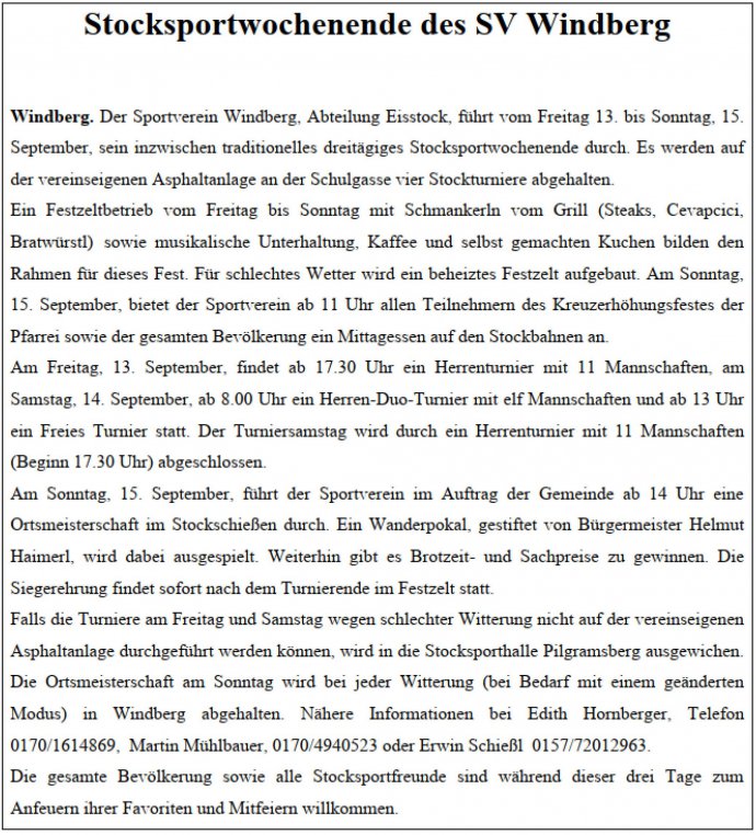 Programm-Stocksporttage 2024