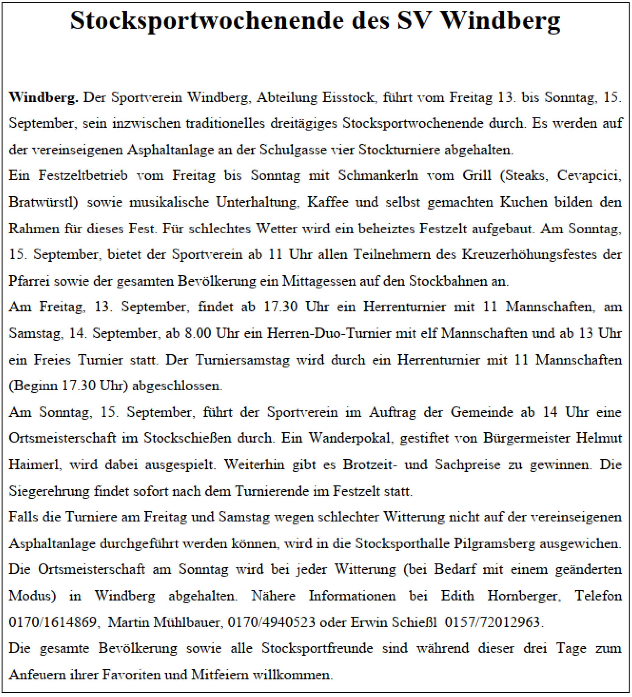 Programm-Stocksporttage 2024